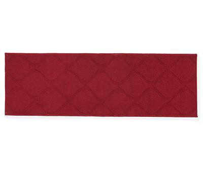 Broyhill Quatrefoil Runner, 20 x 60 in, Red