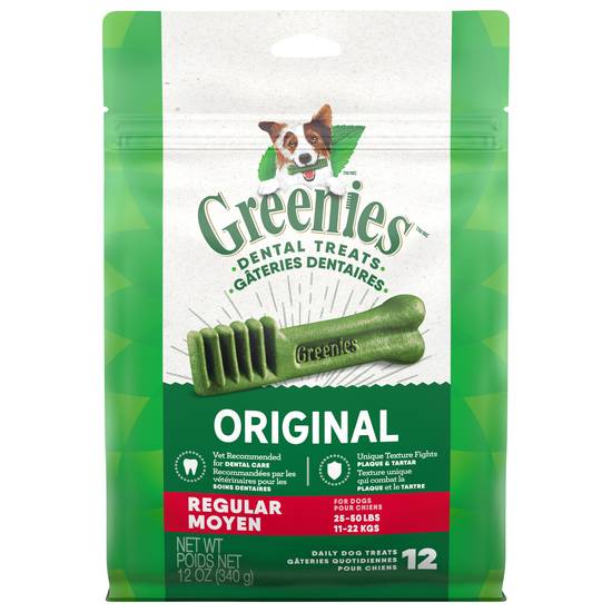 Greenies Original Regular Size Dental Dog Treats (12 ct)