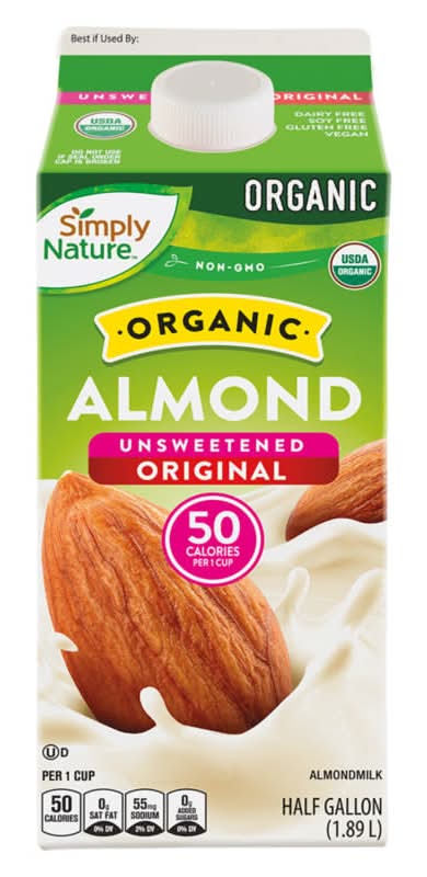 Simply Nature Organic Original Unsweetened Almond Milk (1.89 L)