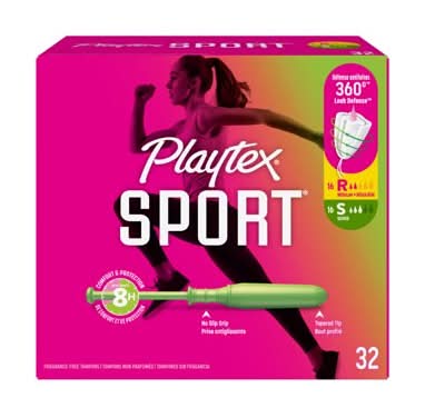 Playtex Sport Regular & Super Unscented Athletic Tampons (32 ct)