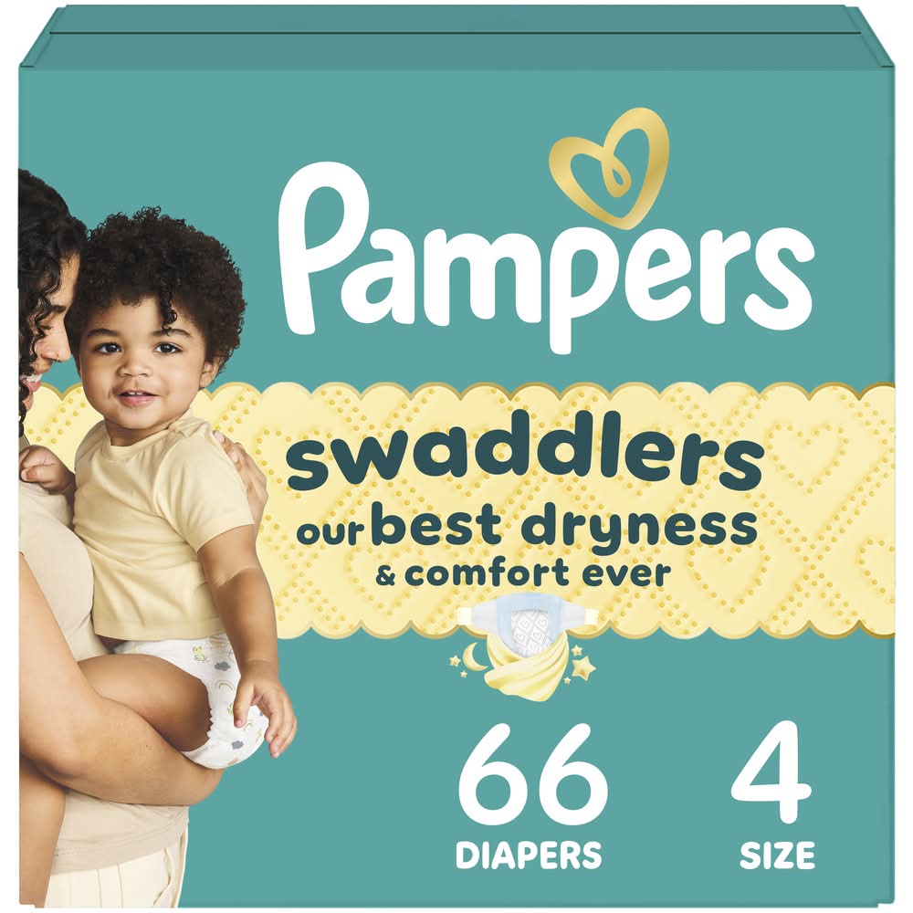 Pampers Swaddlers Baby Diapers, Stage 4 (66 ct)