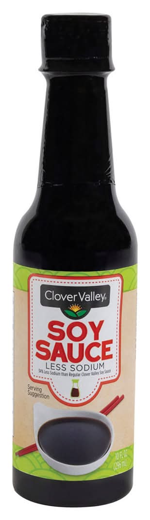 Clover Valley Less Sodium Soy Sauce 10 Fl Oz