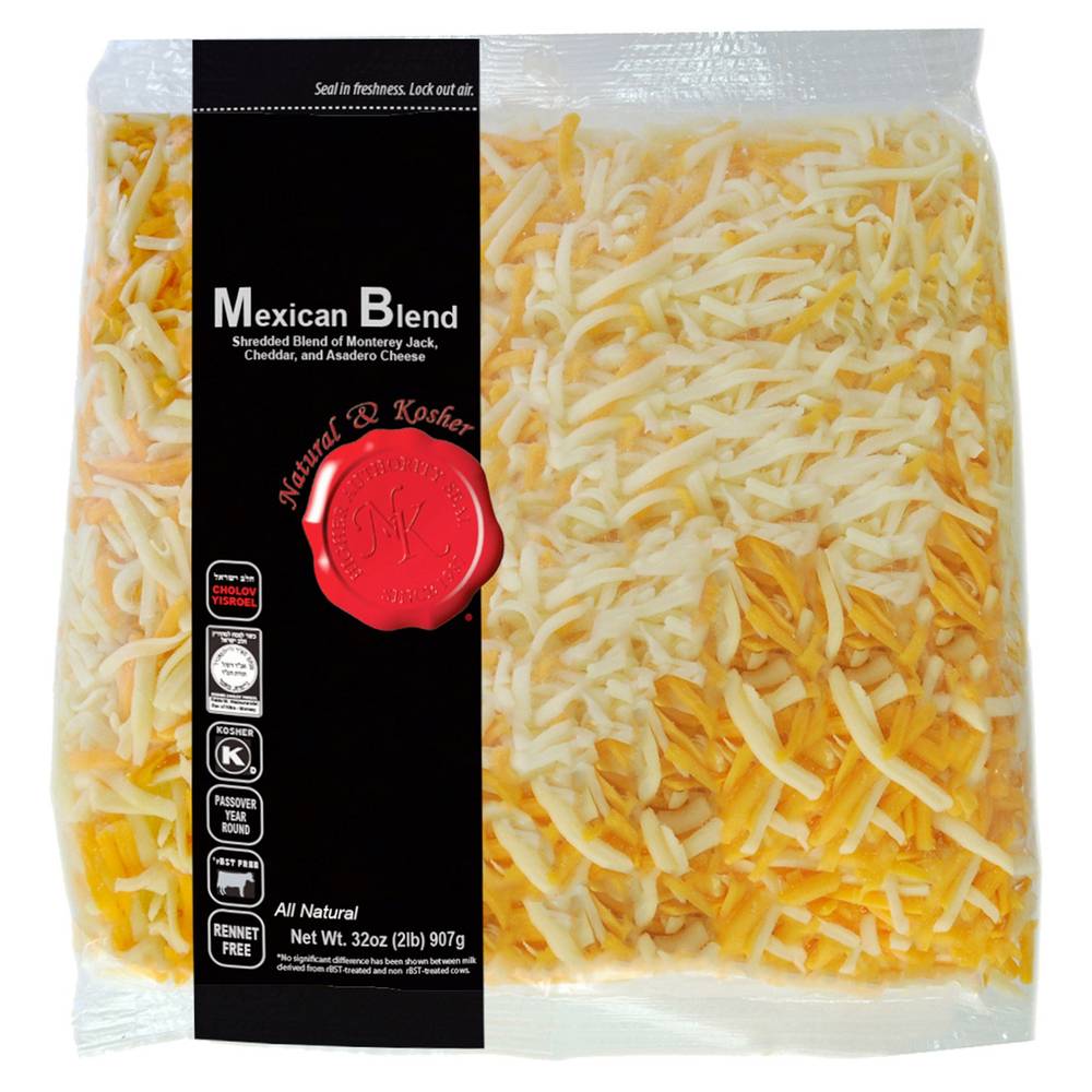 Natural & Kosher Shredded Mexican Cheese Blend (2 lbs)