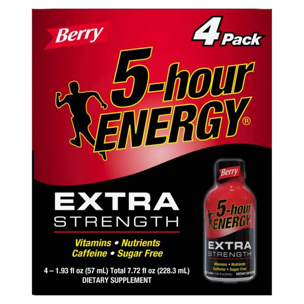 5-Hour Energy Extra Strength Berry 1.93oz 4-Pack