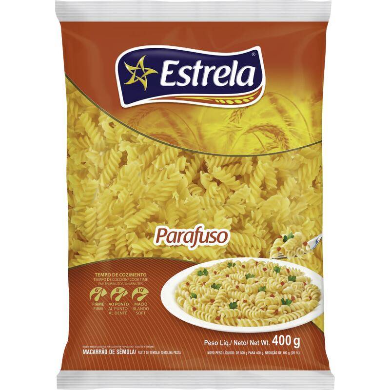 Estrela macarrão parafuso de sêmola (400 g)