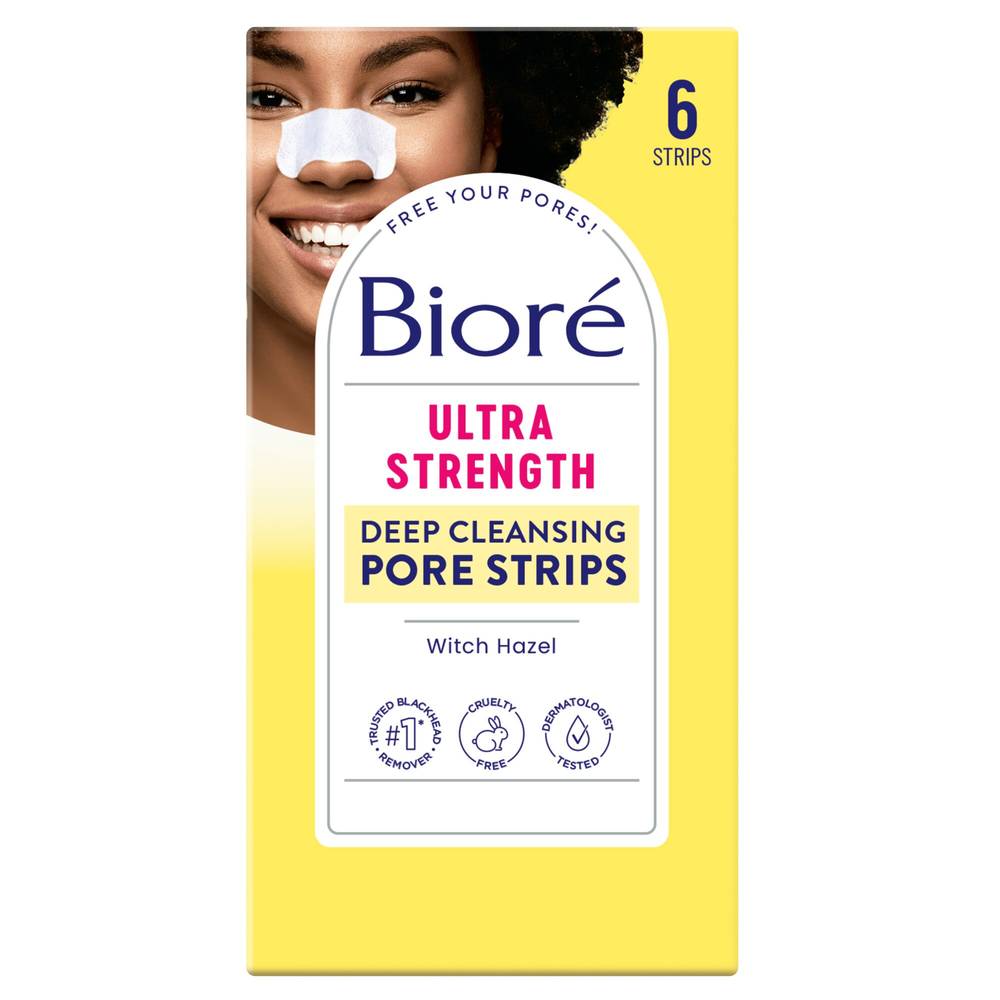 Biore Ultra Deep Cleansing Pore Strips, 6 Ct