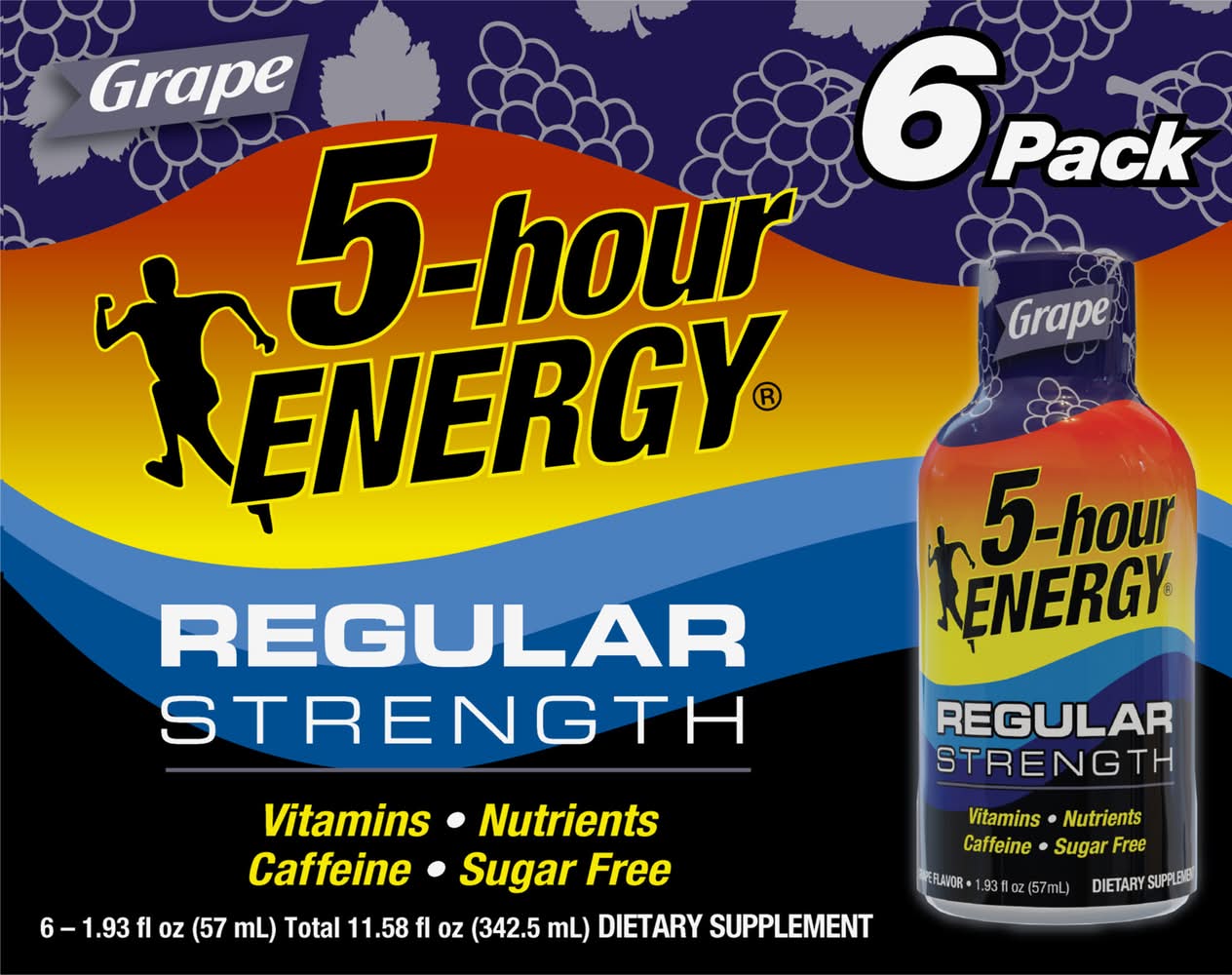 5-Hour Energy Regular Strength Grape Energy Shot (11.58 fl oz)