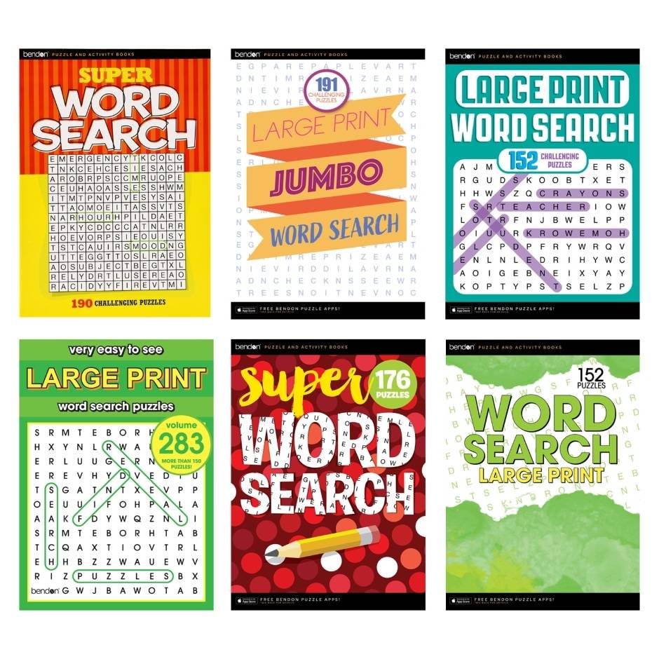Bendon Assorted Super Word Search Books (6 ct)
