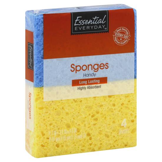 Essential Everyday Highly Absorbent Handy Sponges (4 ct)