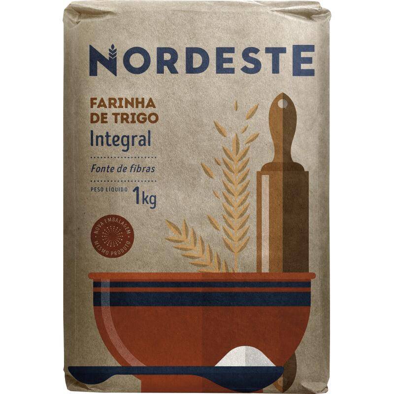 Nordeste farinha de trigo integral (1kg)