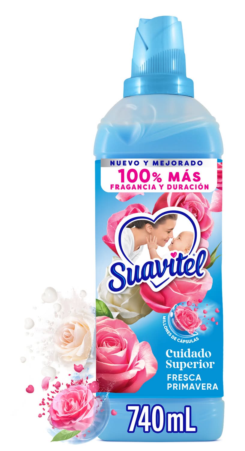 Suavitel · Suavizante de telas cuidado superior, fresca primavera (740 ml)