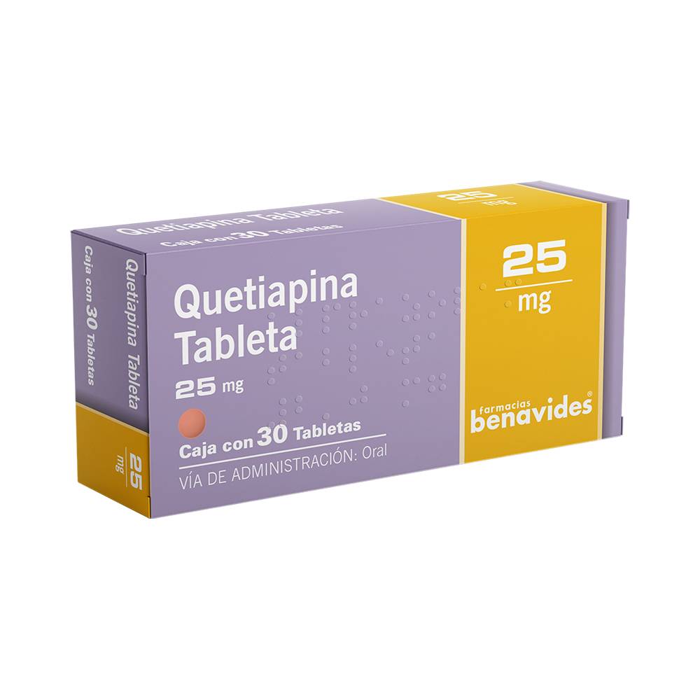 Farmacias benavides quetiapina tabletas 25 mg (30 piezas)