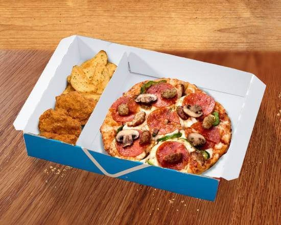 ピザBENTO ドミノ・デラックス＋お好きなサイド2個 Pizza BENTO Domino's Deluxe + Any 2 Sides