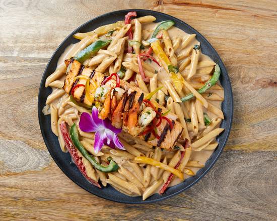 Rasta Pasta Salmon Filet & Shrimp