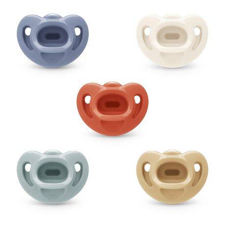 Nuk Comfy Neutrals Orthodontic Pacifiers, 0-6 Months, 5 Pack