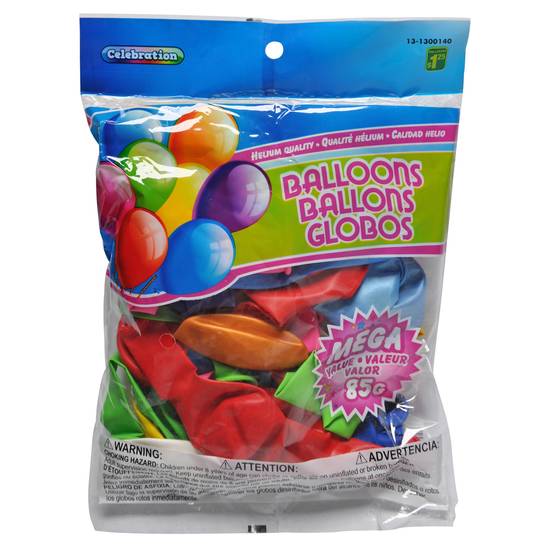 Celebration Balloons (Assorted Colours And Sizes) (113 g)