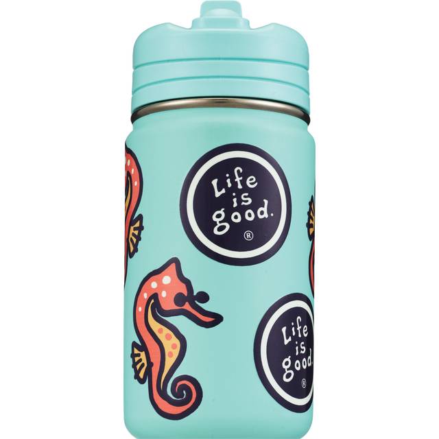 Life Is Good Kids Water Bottle With Straw Lid Seahorses