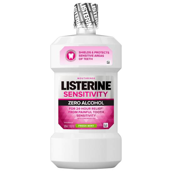 Listerine Sensitivity Zero Alcohol Mouthwash Fresh Mint