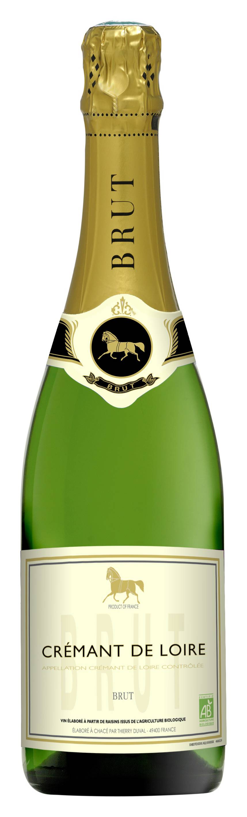 Carrefour Bio - Cremant de loire bio blanc brut ac (750ml)