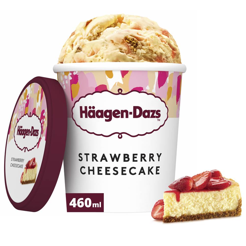 Häagen-Dazs - Crème glacée sauce aux fraises, strawberry (400g)