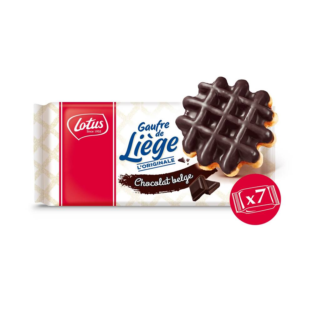 Gaufre de Liège chocolat  Lotus - x7 sachets - Le paquet de363g