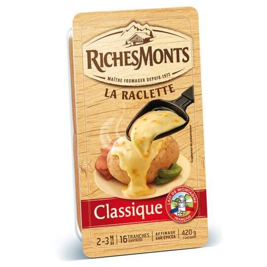 RichesMonts - Fromage en tranches à raclette classique (420g)