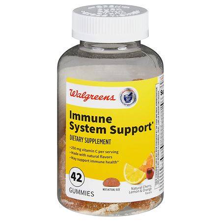Walgreens Immune System Support Gummies Natural Cherry Lemon & Orange (42 ct)