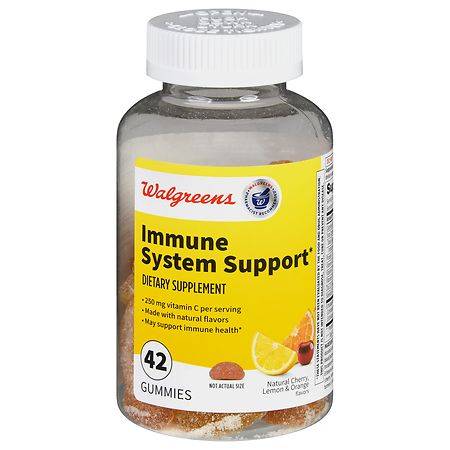 Walgreens Immune System Support Gummies Natural Cherry Lemon & Orange