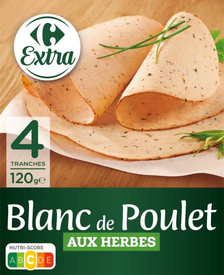 Carrefour Extra - Blanc de poulet aux herbes (4 pièces)