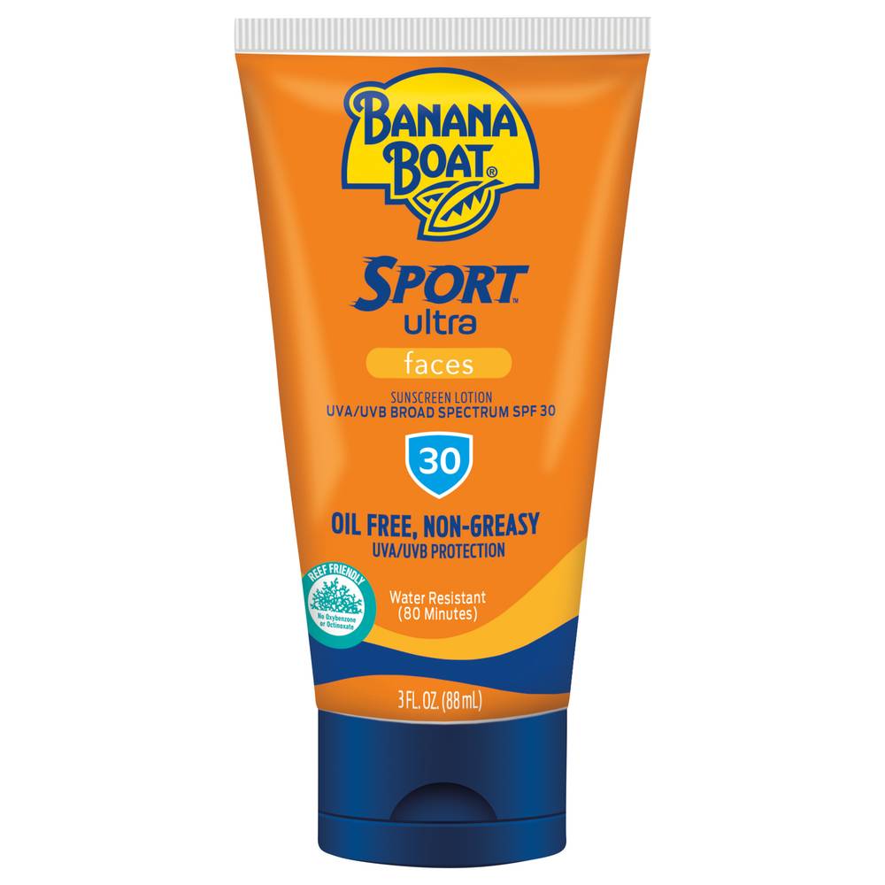 Banana Boat Sport Performance Faces Sunscreen Lotion Spf 30 (3 fl oz)