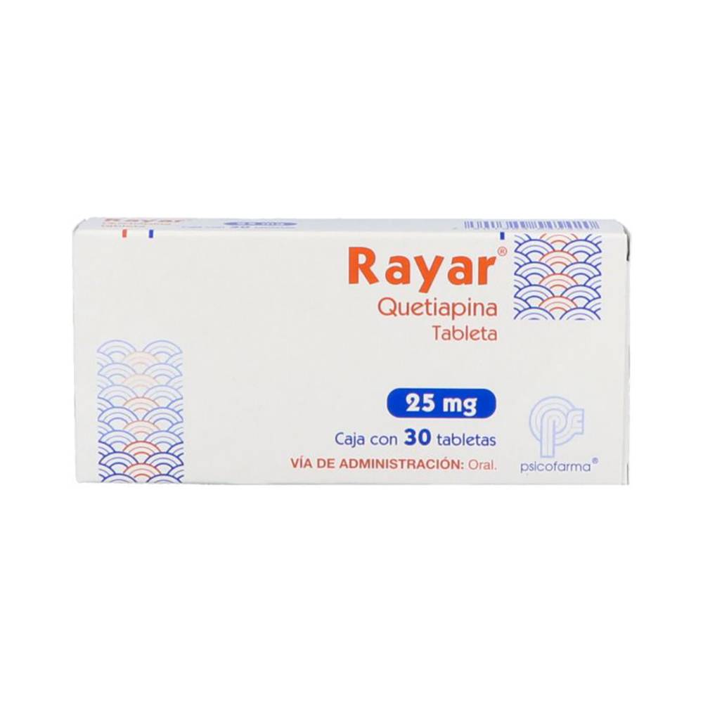 Psicofarma rayar quetiapina tabletas 25 mg (30 piezas)