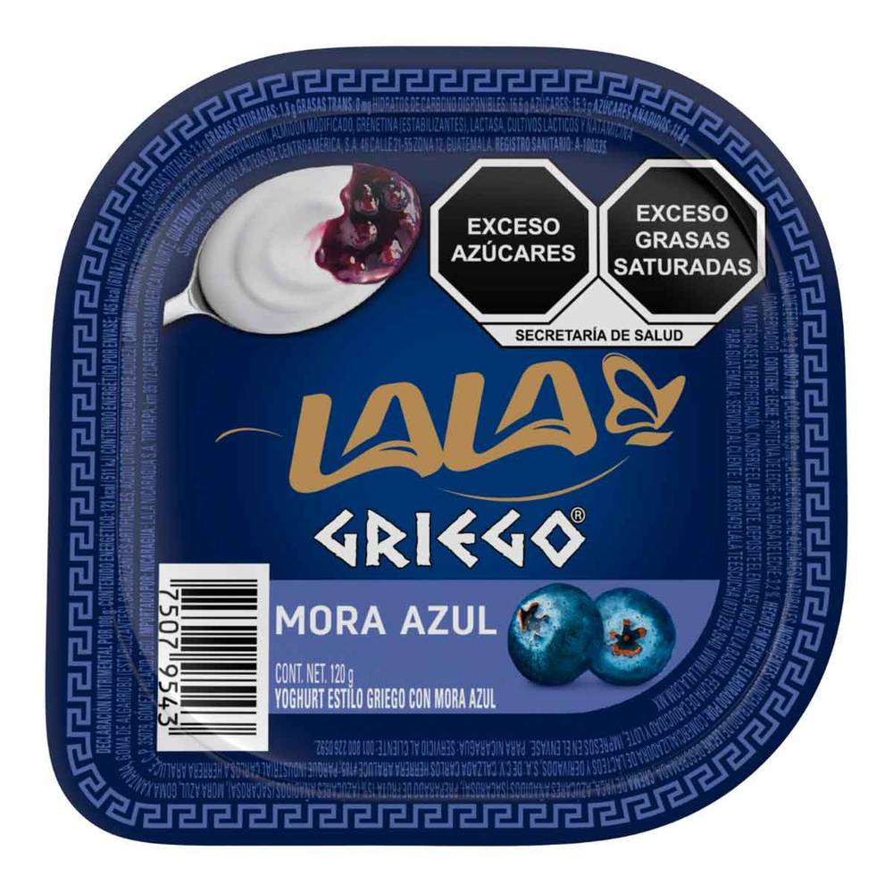 Lala · Yoghurt batido estilo griego, mora azul (120 g)