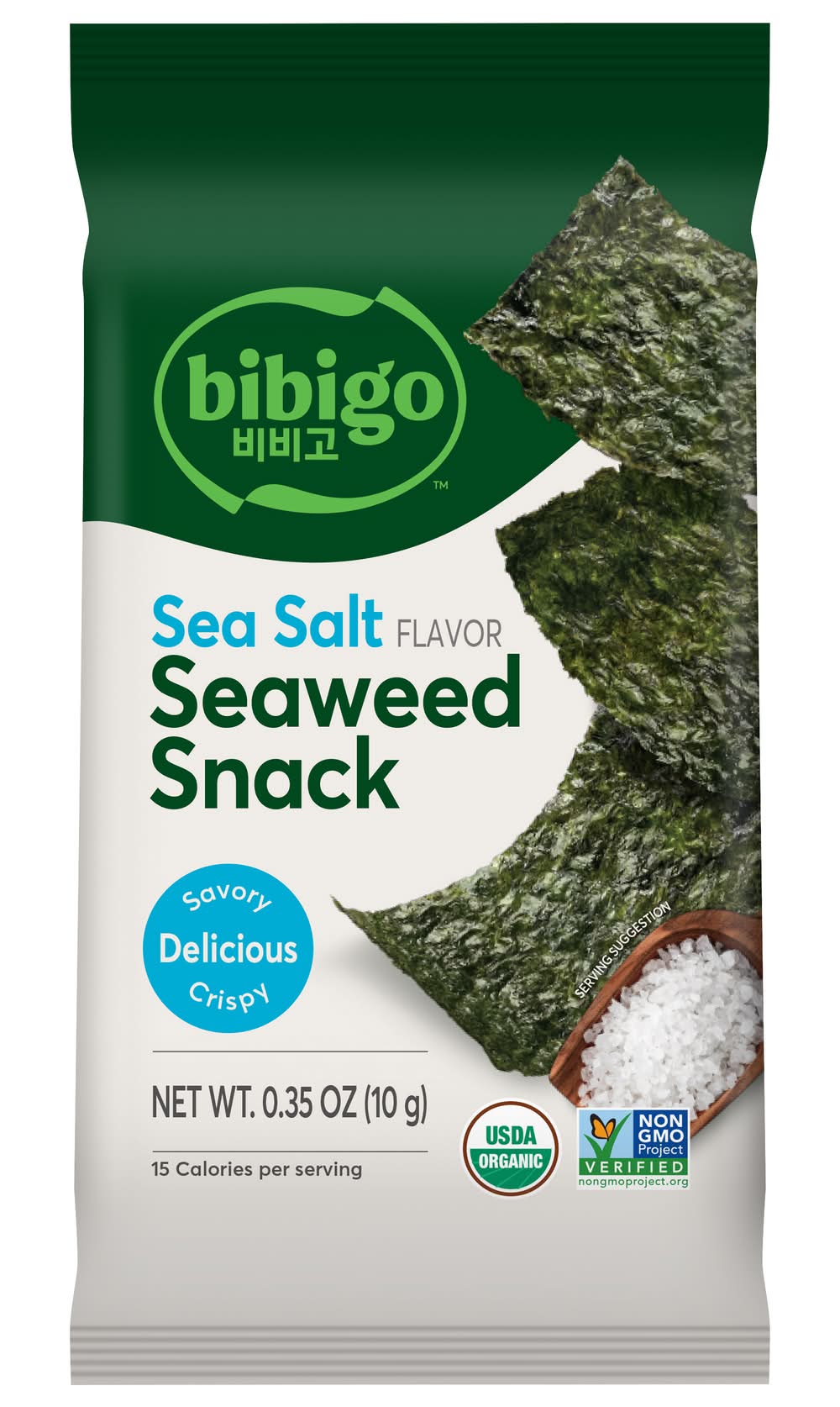 bibigo Seaweed Snack, Sea Salt (0.35 oz)