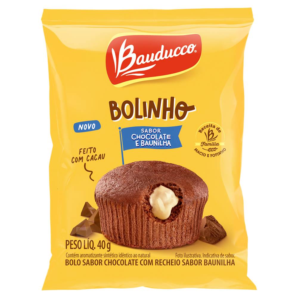 Bauducco bolinho sabor chocolate com recheio sabor baunilha (40 g)