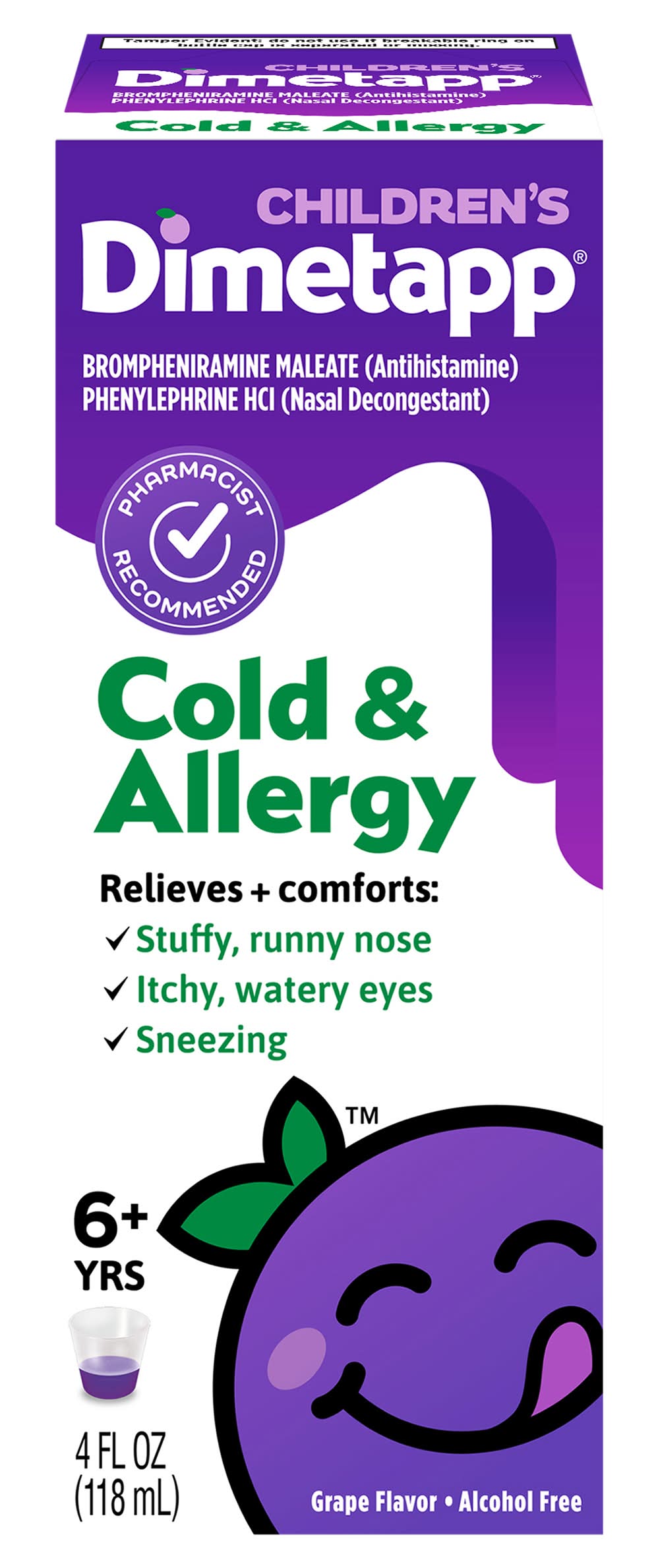 Dimetapp Children's Cold & Allergy Relief Grape Flavor (4 fl oz)