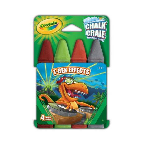 Crayola Washable Sidewalk Chalk T-Rex Effects (4 ct)