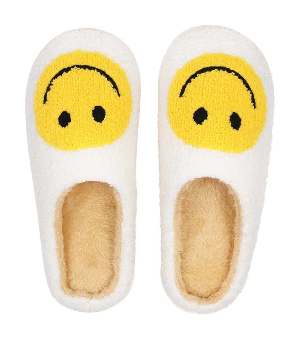 Smiley Face Slippers, M