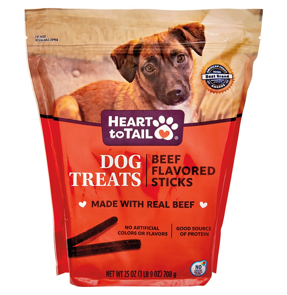 Heart to Tail Dog Treats Stick, Beef (25 oz)