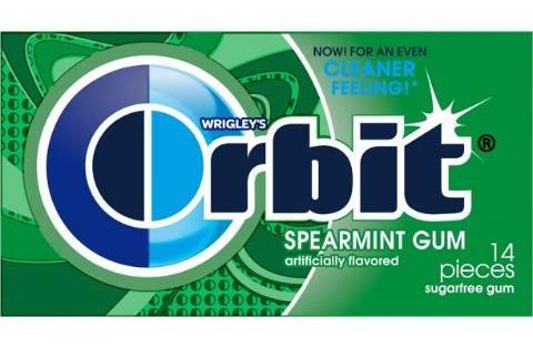 Orbit Sugar Free Gum Spearmint 30 Pieces