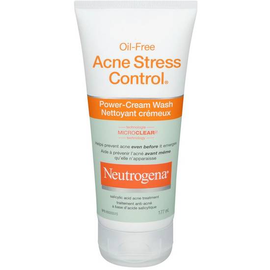 Neutrogena Oil Free Acne Stress Control Power Cream Wash (177 ml)