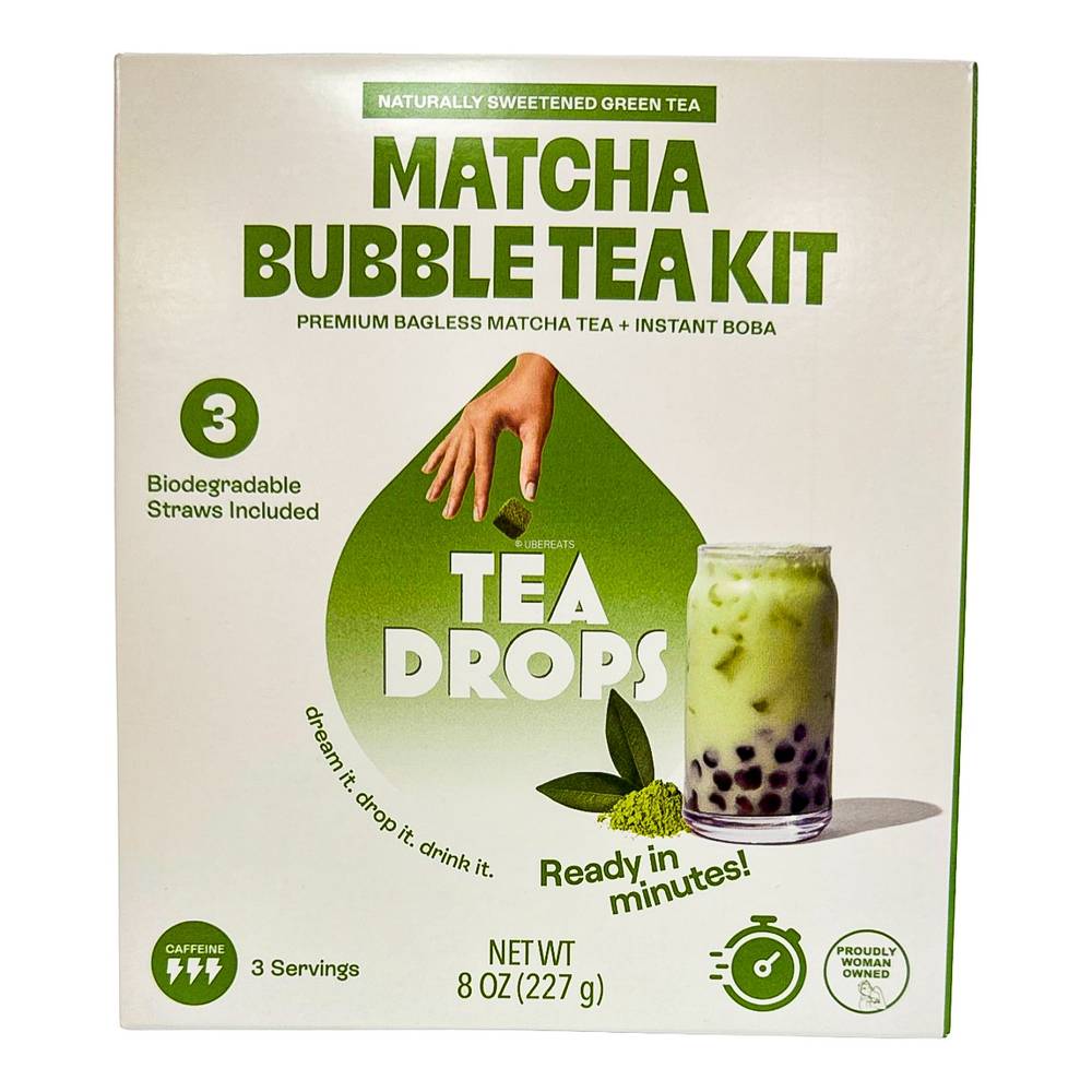 Tea Drops Instant Matcha Boba Kit - 3ct/6oz
