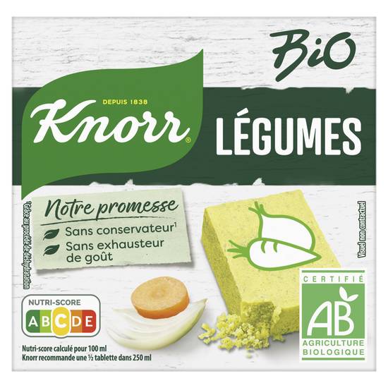 Knorr - Bouillon de légumes bio (6 pièces)