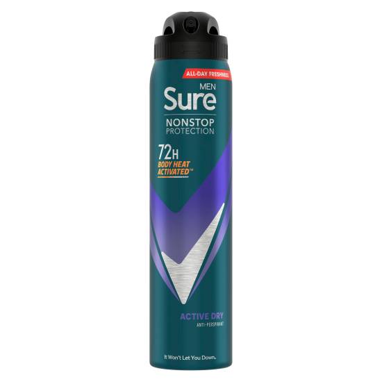 Sure Men Anti-Perspirant Deodorant Aerosol Active Dry Nonstop Protection