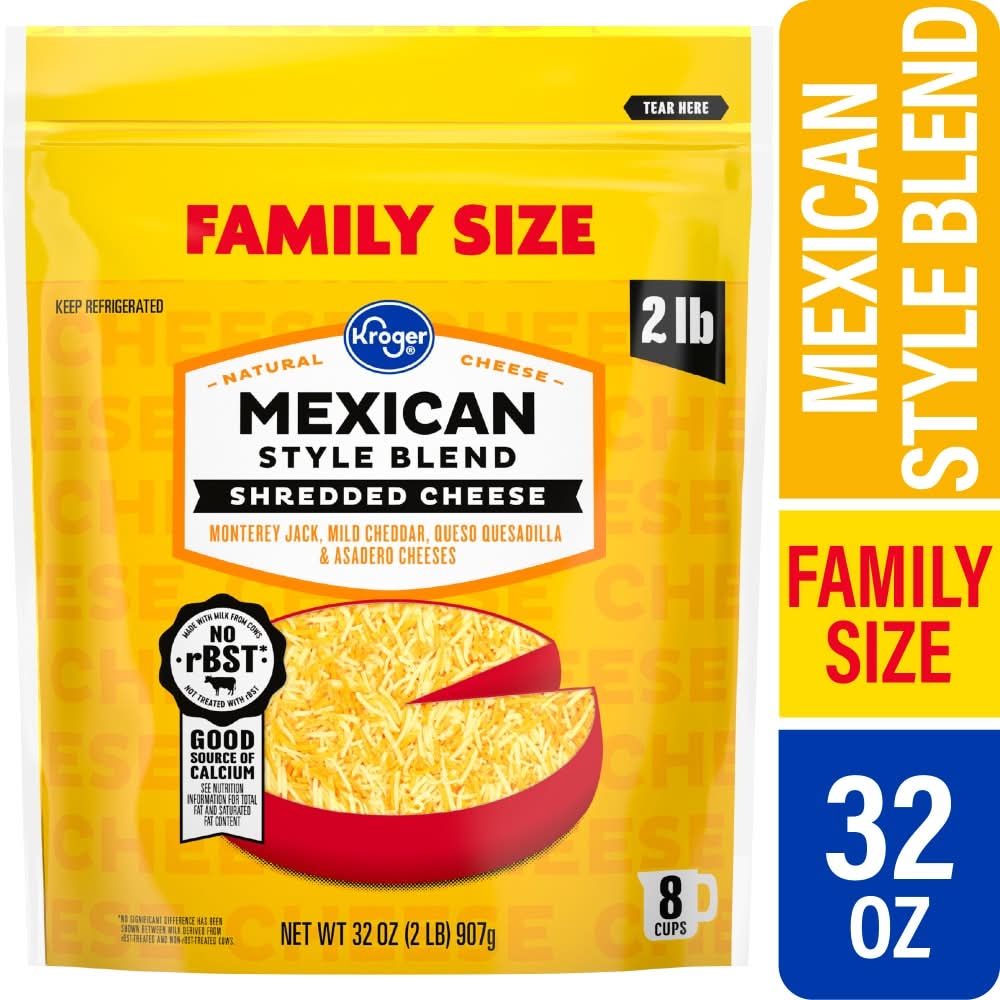 Kroger Shredded Cheese Family Size, Mexican Style Blend (32 oz)