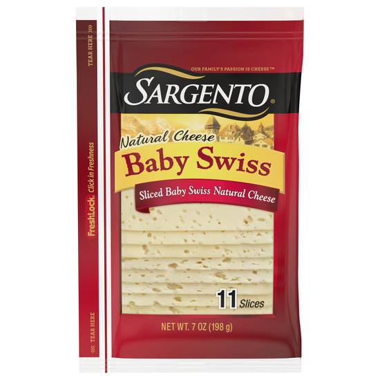 Sargento Baby Swiss Cheese Slices (11 slices)