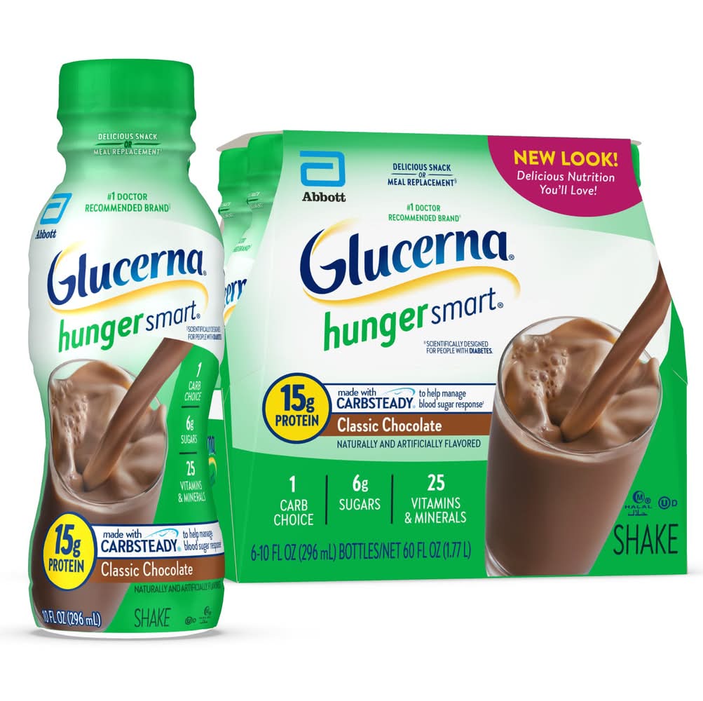 Glucerna Hunger Smart Classic Chocolate Shake (6 x 10 fl oz)