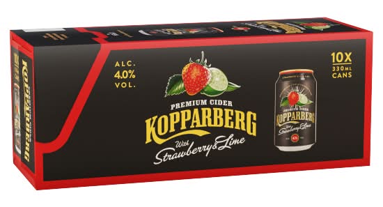 Kopparberg Premium Cider With Strawberry & Lime (10 x 330ml)