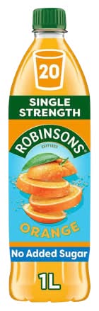 Robinsons Orange, No Added Sugar Fruit Juice (1L)