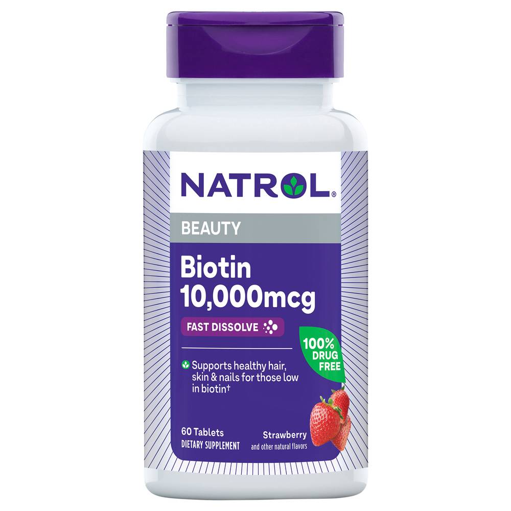 Natrol Biotin Beauty 10000 Mcg Supplement (60 ct)