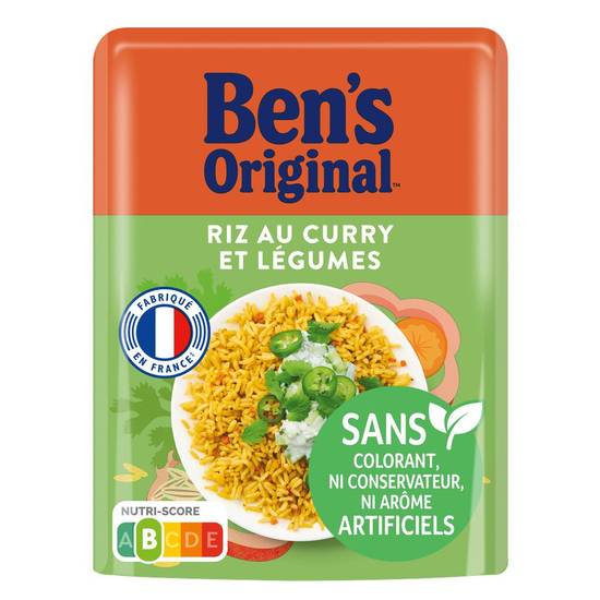 Riz micro-ondable au curry et légumes Ben's original 220g
